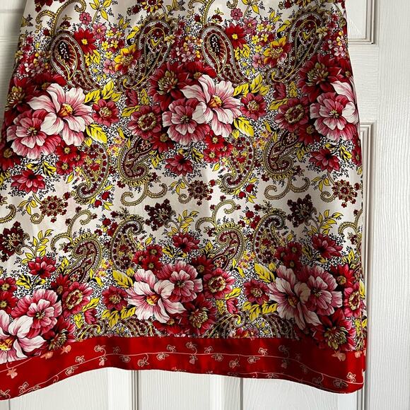 Deadstock Old Navy Vintage 2005 y2k Silk Bandana Floral Paisley Skirt size 4 - Picture 2 of 5
